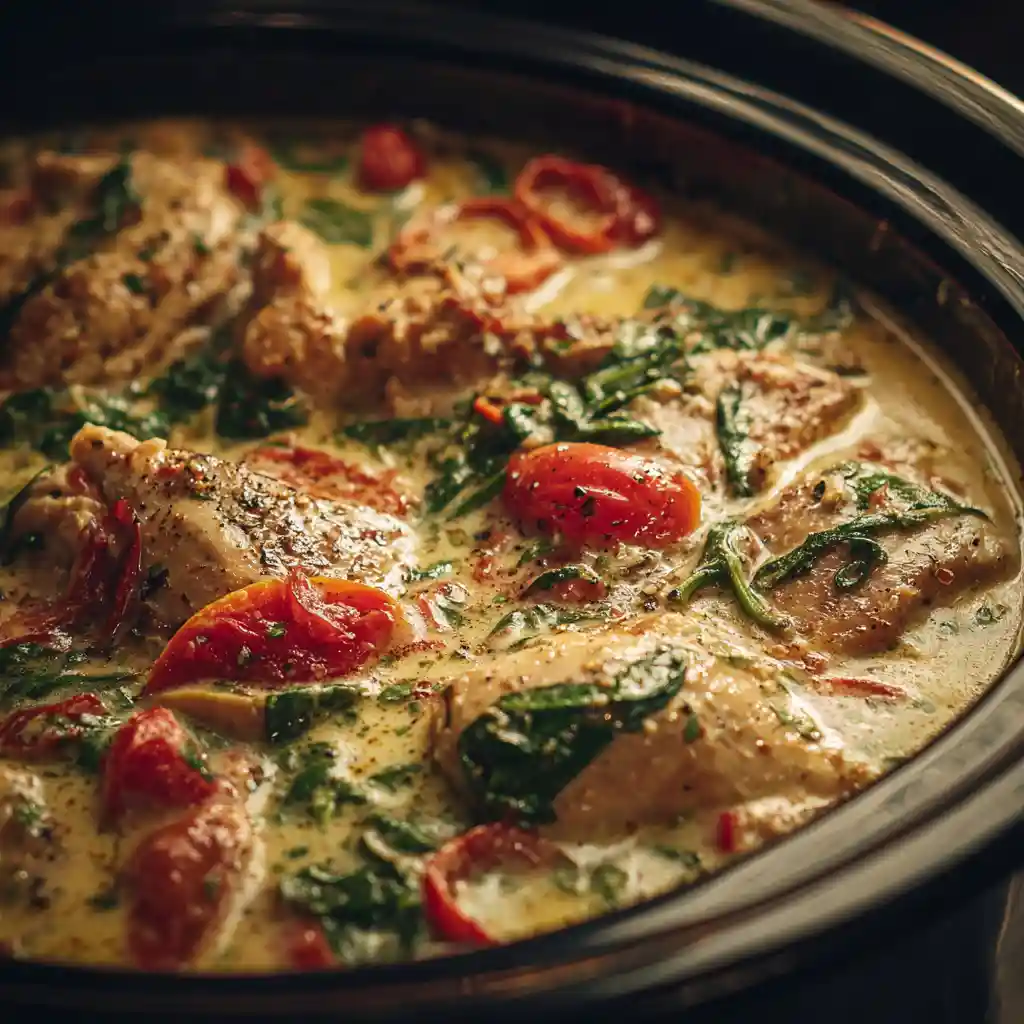 Crockpot Tuscan Garlic Chicken