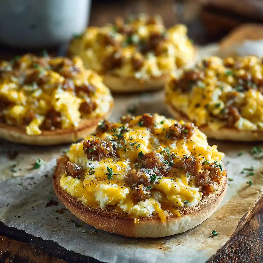 English Muffin Breakfast Pizza