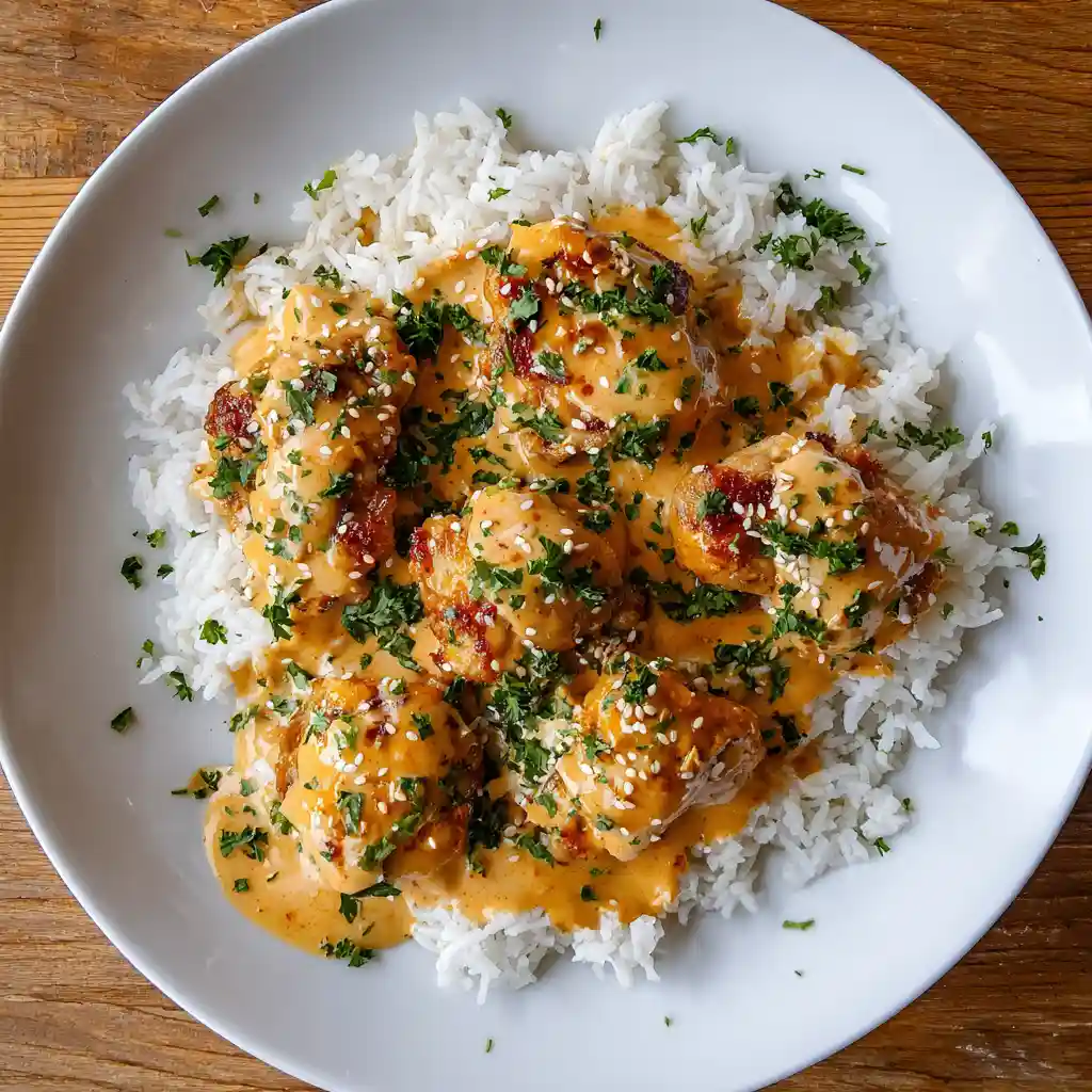 Skillet Bang Bang Chicken Thighs