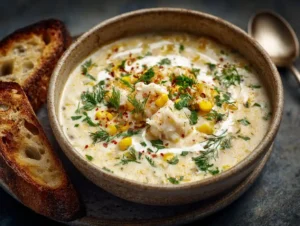 crab and corn chowder