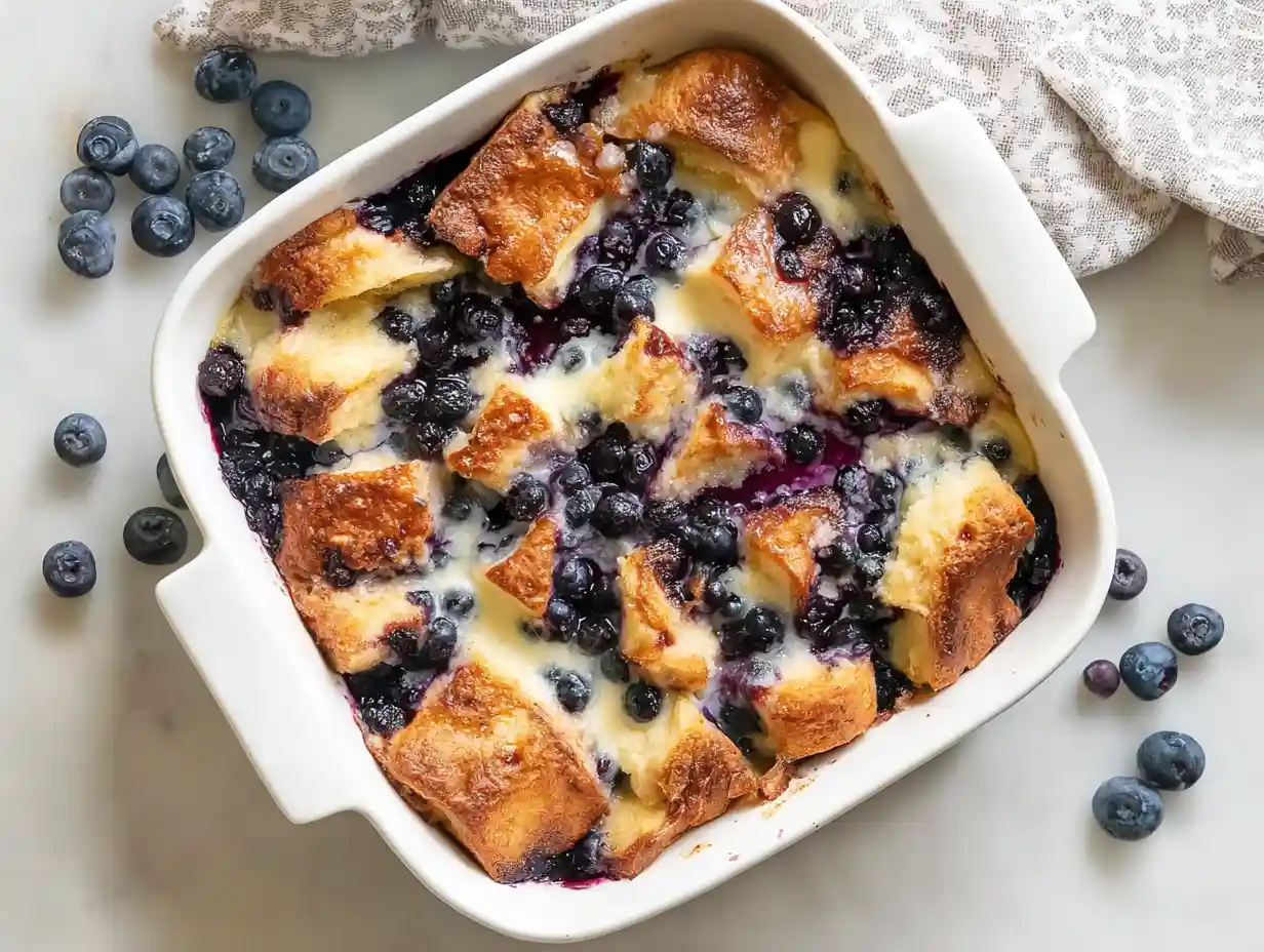 The Best and Easiest Blueberry French Toast Casserole