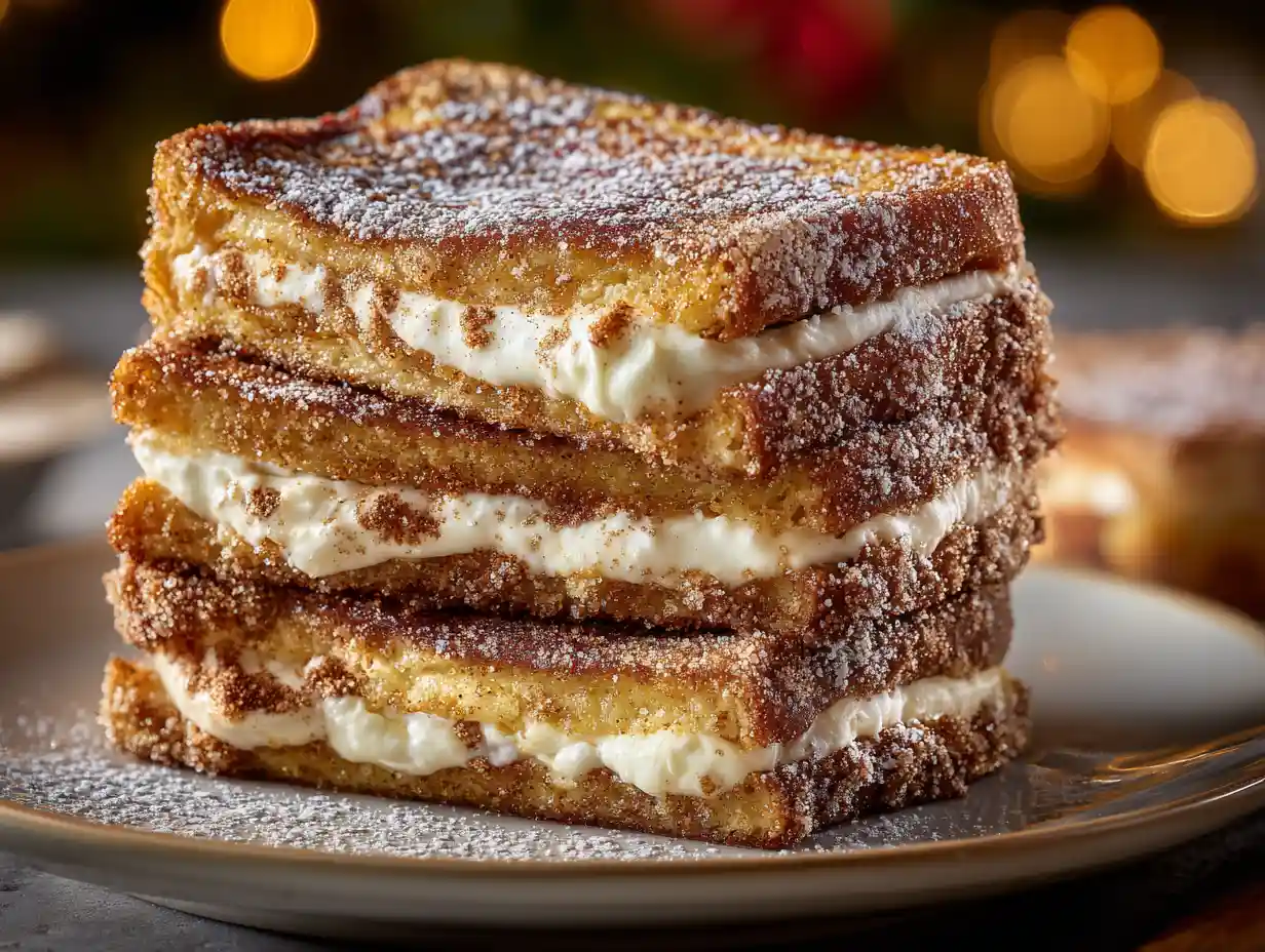 Incredible Churro Stuffed French Toast With Cinnamon Sugar