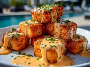 Homemade Crispy Bang Bang Salmon Bites