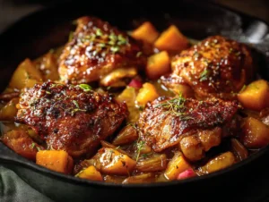 Maple-Glazed Chicken with Sweet Potatoes