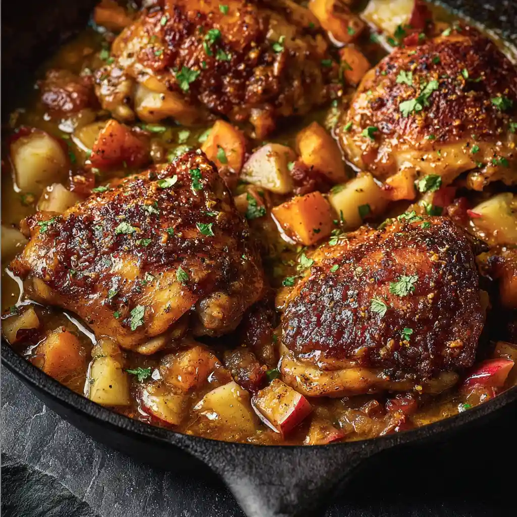Maple-Glazed Chicken with Sweet Potatoes