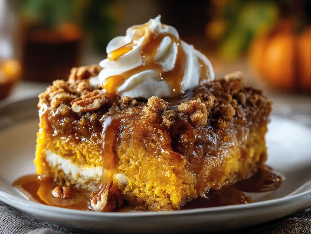 Pumpkin Dump Cake Recipe