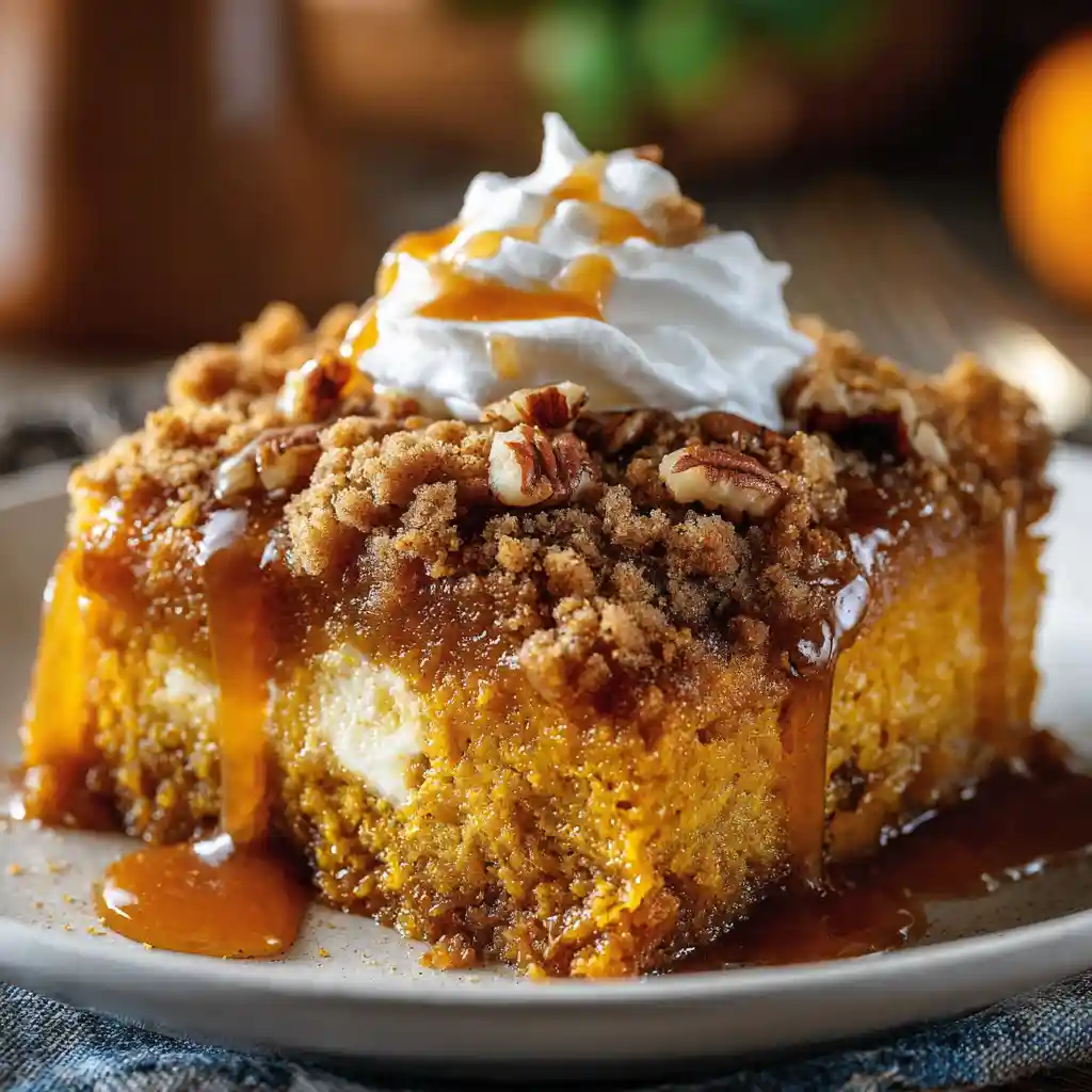Pumpkin Dump Cake Recipe