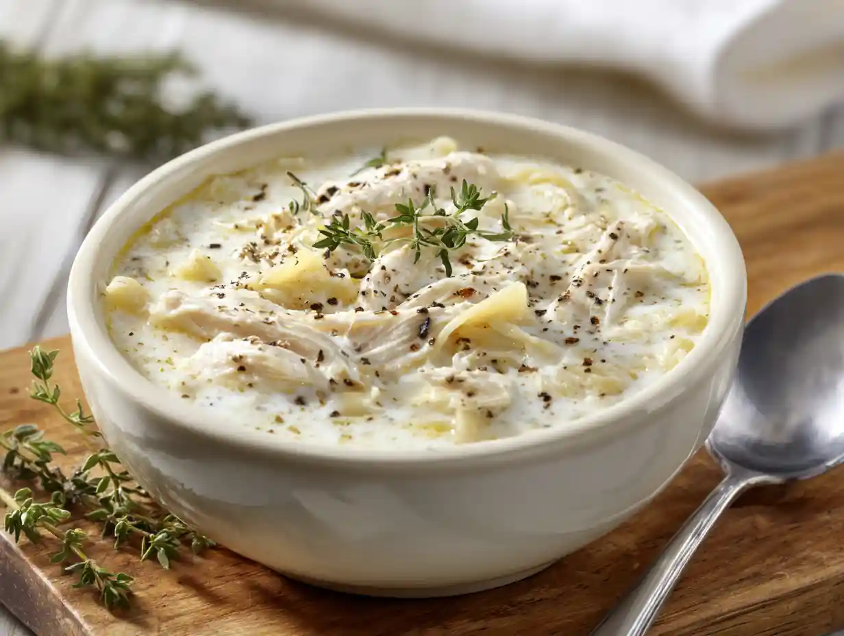 White Chicken Lasagna Soup