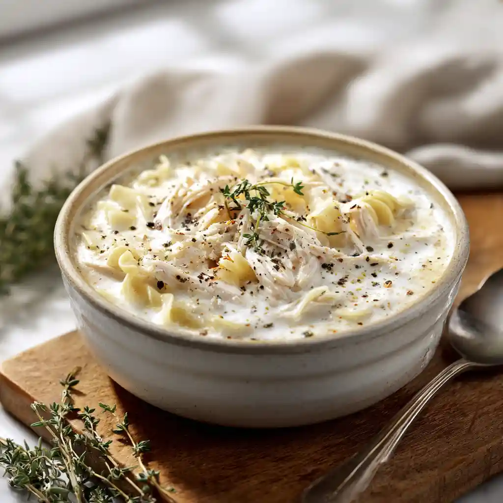 White Chicken Lasagna Soup