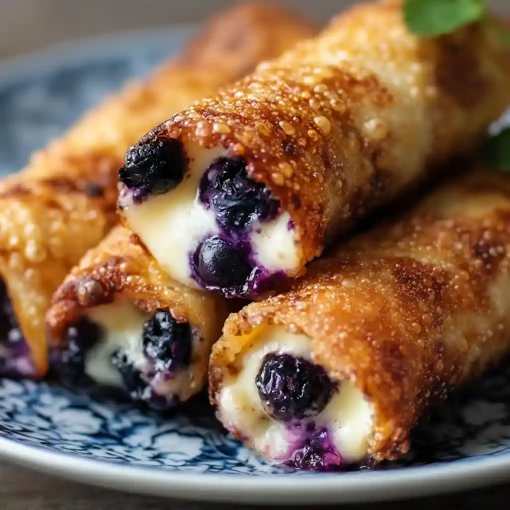 Blueberry Cream Cheese Egg Rolls