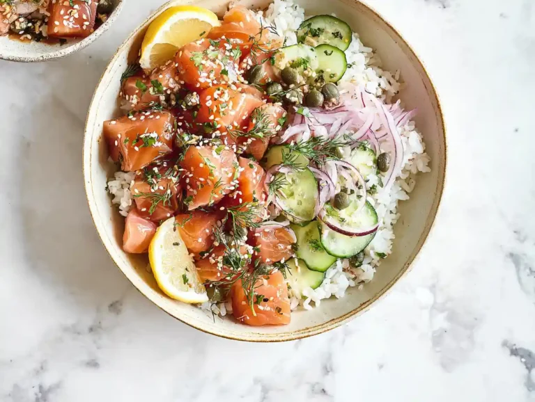 Miso Soy Salmon Sashimi Bowl