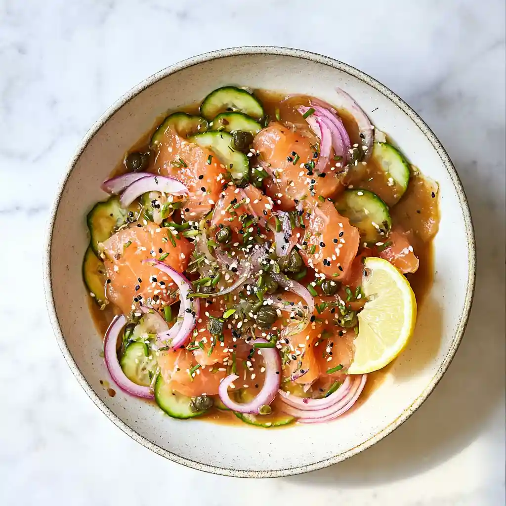 Miso Soy Salmon Sashimi Bowl